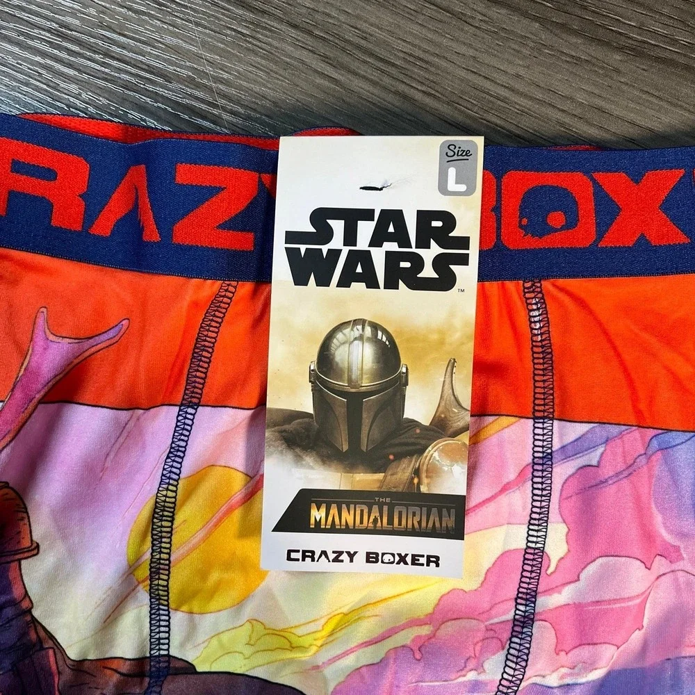 Crazy Boxer Star Wars The Mandalorian Men's Boxer Briefs Size L Multicolor New
